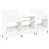vidaXL Set de Rafturi pentru Media 3 buc. Alb 212 x 46 x 112 cm