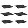 vidaXL Perne scaune grădină 6 buc. negru 50x50x4 cm țesătură Oxford