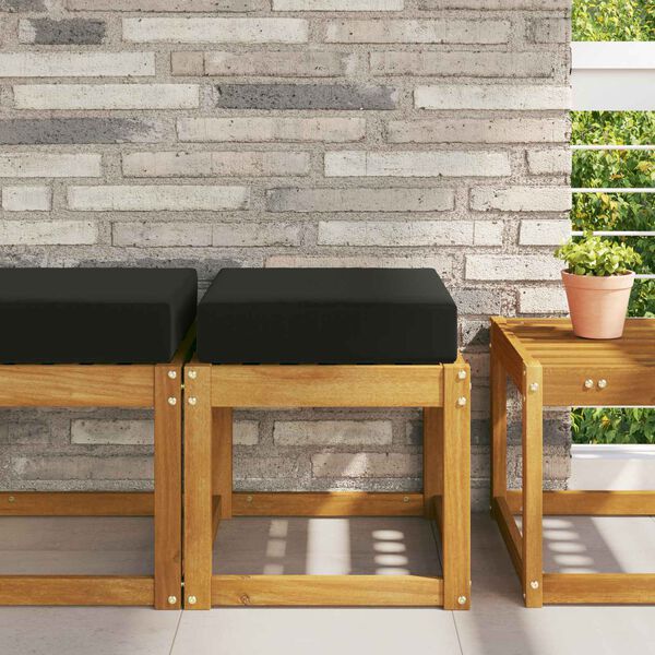 vidaXL Perna de Șezut pentru Exterior Negru 40 x 40 x 8 cm