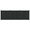 vidaXL Panou de Gardă 3 buc. 530 x 186,5 cm WPC și Aluminiu Negru
