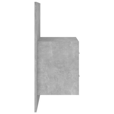vidaXL Noptiere de perete, 2 buc., gri beton