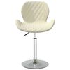 vidaXL Scaune de bucătărie pivotante, 2 buc., crem, catifea