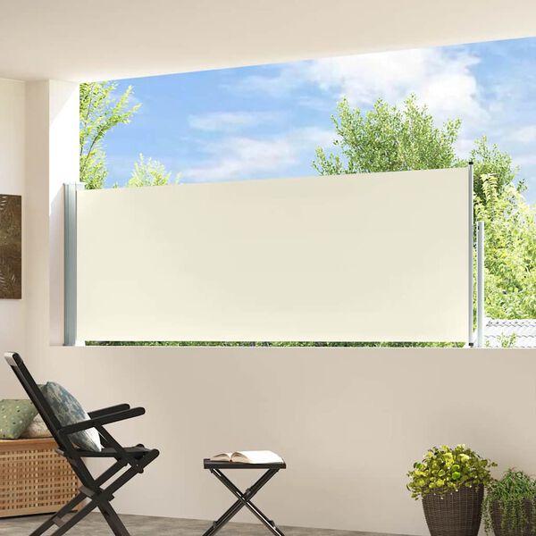 vidaXL Copertină laterală retractabilă de terasă, crem, 100 x 300 cm