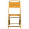 vidaXL Scaun pliabil pentru grădină 2 pcs Muștar 55 x 56.5 x 91cm Oțel