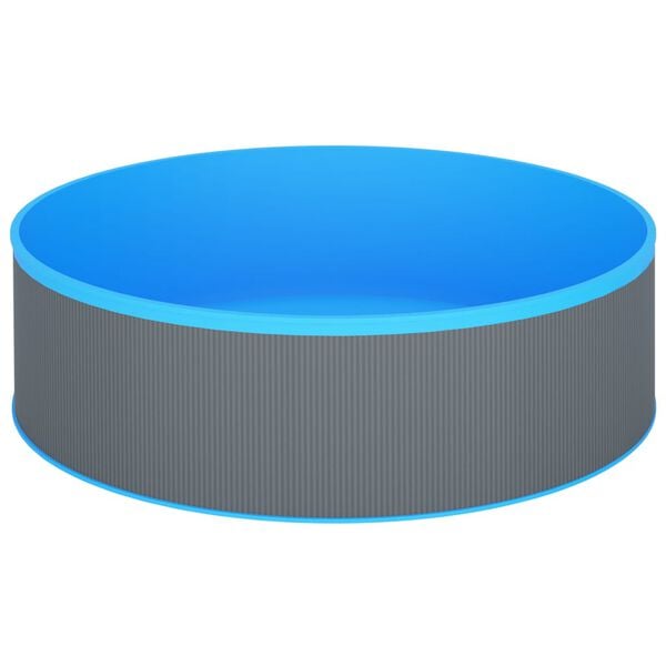 vidaXL Piscină cu valuri, skimmer suspendat cu pompă, gri, 350x90 cm