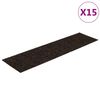 vidaXL Covorașe autoadezive pentru scări, 15 buc., 76x20 cm, maro &icirc;nchis, dreptunghiulare