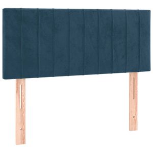 vidaXL Tăblie de pat, albastru &icirc;nchis, 80x5x78/88 cm, catifea