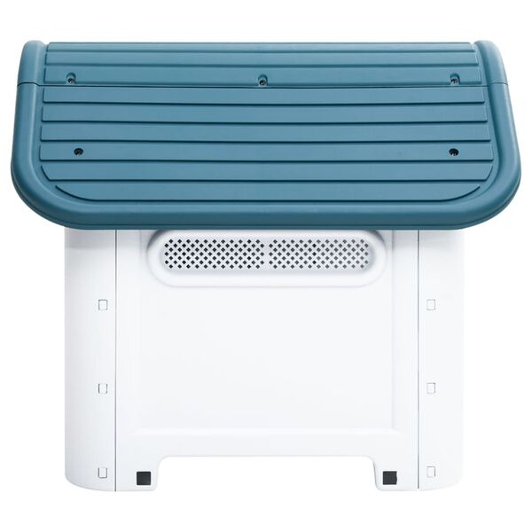 vidaXL Cușcă de c&acirc;ini, albastru, 59x75x66 cm, polipropilenă