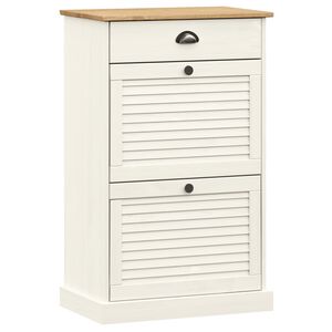vidaXL Dulap de pantofi VIGO, 60x35x96 cm, alb, lemn masiv de pin