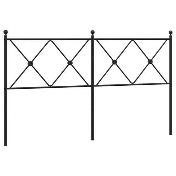 vidaXL Tăblie de pat de schimb metalică, negru, 160 cm