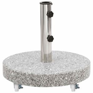 vidaXL Suport umbrelă de soare, gri, 30 kg, granit, rotund