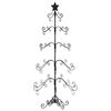 vidaXL Brad de Crăciun din metal pentru decor, negru, 150 cm