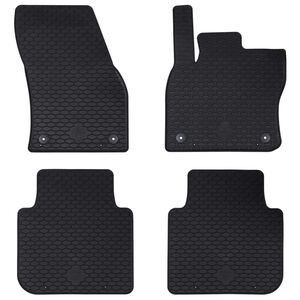 vidaXL Covor pentru mașină 4 pcs Negru Cauciuc