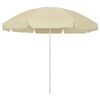 vidaXL Umbrelă de soare de plajă, galben nisipiu, 240 cm