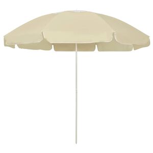 vidaXL Umbrelă de soare de plajă, galben nisipiu, 240 cm