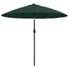 vidaXL Umbrelă de soare de exterior, st&acirc;lp aluminiu, verde, 250 cm