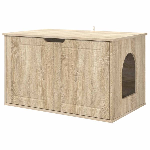 vidaXL Casa pentru pisici Sonoma 85 x 55 x 50,5 cm Lemn compozit