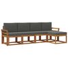 vidaXL Set de canapele de exterior 5 buc. Natural și Antracit