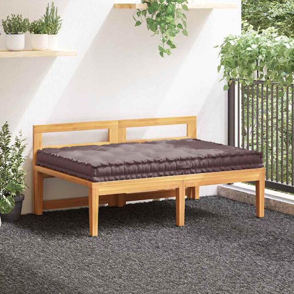 vidaXL Pernă podea canapea din paleți, gri taupe, 120x80x10 cm bumbac