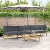 vidaXL Set de canapea cu pernă 4 pcs Antracit Lemn Solid de Acacia