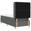 vidaXL Pat cu arcuri cu saltea cu headboard Gri 140 x 200 cm țesătură