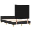 vidaXL Cadru de pat cu headboard Negru 120 x 200 cm țesătură