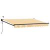 vidaXL Cort electric retractabil Galben și alb 3 x 2,5 m