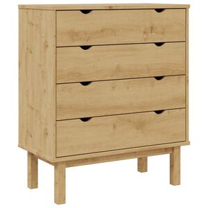 vidaXL Dulap cu sertar "OTTA", 76,5x39,5x90 cm, lemn masiv de pin