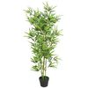 vidaXL Bambus artificial cu ghiveci 120 cm, verde