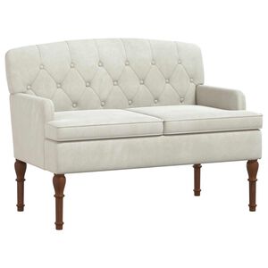 vidaXL Canapea cu capitonaj butonat Crem 111 x 65 x 79 cm Catifea