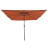 vidaXL Parasol de Grădină Roșu și Negru 295 x 295 x 245 cm