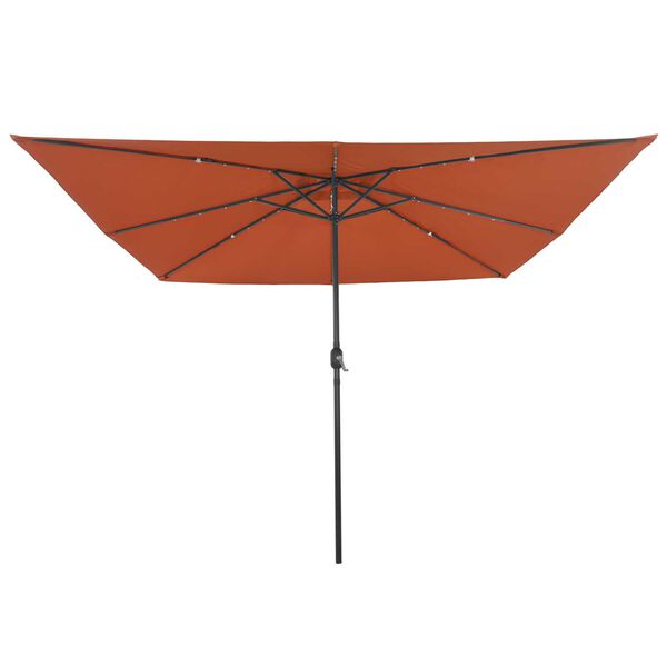 vidaXL Parasol de Grădină Roșu și Negru 295 x 295 x 245 cm