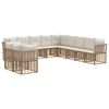 vidaXL Set de canapele de exterior natural Poliester