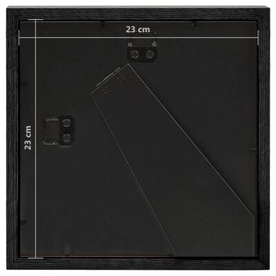 vidaXL Rame foto 3D, 3 buc., negru, 23x23 cm pentru foto 13x13 cm