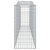 vidaXL Coșuri gabion arcuite 3 buc, 400x50x100/120 cm fier galvanizat
