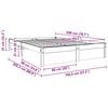 vidaXL Cadru de pat Maroniu cerat 140 x 200 cm Lemn de pin masiv
