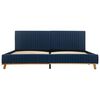 vidaXL Cadru de pat, albastru, 160 x 200 cm, material textil
