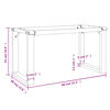 vidaXL Picioare Măsuță de cafea O-Frame 80x40x43 cm Oţel
