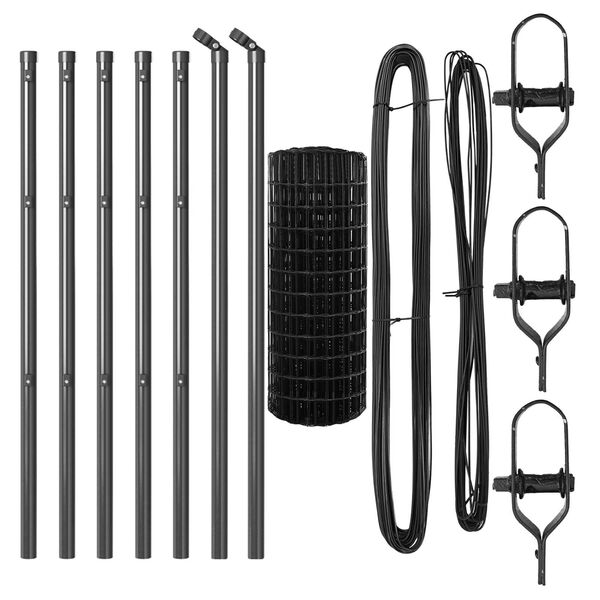 vidaXL Gard cu St&acirc;lp Gri 0,4 x 10 m Oțel și PVC