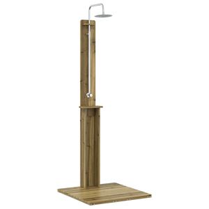 vidaXL Duș exterior 206 cm Lemn de pin impregnat și oțel inoxidabil