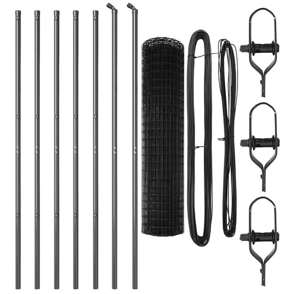 vidaXL Gard cu St&acirc;lp Gri 1,2 x 25 m Oțel și PVC