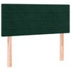 vidaXL Pat box spring cu saltea, verde &icirc;nchis, 80x200 cm, catifea