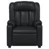 vidaXL Fotoliu rabatabil, negru, piele ecologică