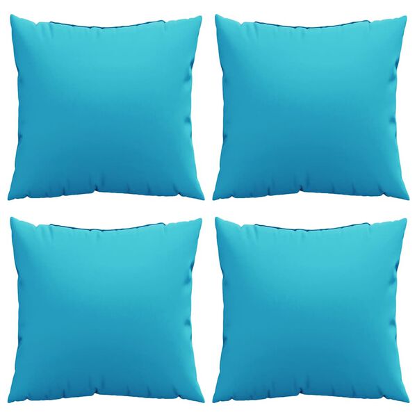 vidaXL Perne decorative Simplu cu pernă 4 pcs Turcoaz 50 x 50 cm