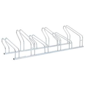 vidaXL Suport pentru 6 biciclete de sine stătător, oțel galvanizat