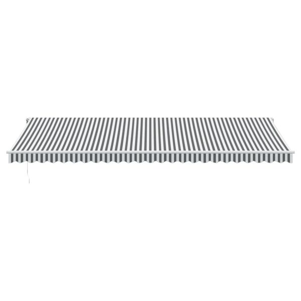 vidaXL Copertină retractabilă automat cu LED, antracit/alb, 600x350 cm