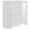 vidaXL Dulap cu vitrină, alb, 82,5 x 30,5 x 115 cm, lemn prelucrat