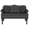 vidaXL Bancă Chesterfield Negru 120.5 x 65 x 75 cm Piele artificială