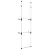 vidaXL Sistem de garderobă telescopic, cu bare, aluminiu