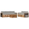 vidaXL Set de canapele de exterior 6 buc. Natural și gri deschis